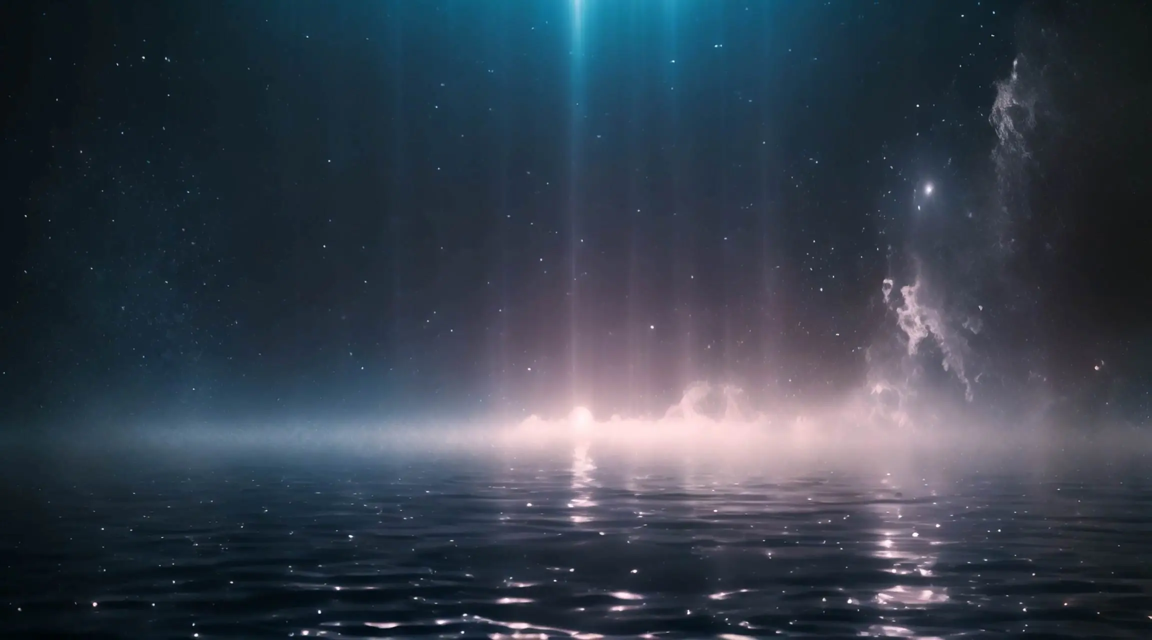 Celestial Glow and Ocean Haze Video Backdrop
